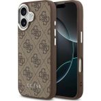 Guess İphone 17 Uyumlu Kılıf Lisanslı M-Safe Şarj Özellikli 4G Klasik Yazı Logolu Kapak Kahverengi