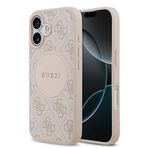 Guess İphone 17 Uyumlu Kılıf Orjinal Lisanslı M-Safeli Yazı Logolu Circle Classic Kapak Pembe