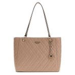Guess Isemay Logo Patent Shopper Kadın Omuz Çantası HWGG9628250 - Bej