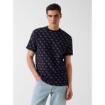 Guess Jacquard Logo T-Shirt M6GP34K3200 - Lacivert