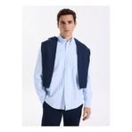 Guess Jeans M5YH64WHFK1-G76S Açık Mavi Baskılı Erkek Gömlek