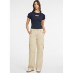 Guess Jeans Yüksek Bel Regular Fit Bej Kadın Pantolon Kargo 29/28