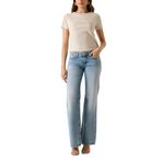 Guess Jersey Boxy Fit T-Shirt, M, W6GI08K3023, Bej, Kadın