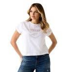 Guess Jersey Pamuklu Taş Detaylı Regular Fit Bisiklet Yaka T Shirt W6RI30I3Z14 Bayan T SHİRT W6RI30 I3Z14 G011