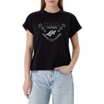 Guess Jersey Pamuklu Taş Detaylı Regular Fit Bisiklet Yaka T Shirt W6RI30I3Z14 Bayan T SHİRT W6RI30 I3Z14 JBLK
