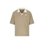 Guess Jhonny Erkek Polo Yaka T-shirt, Gri, 2XL Beden