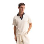 Guess Jhonny Erkek Polo Yaka T-shirt, Gri, M Beden