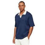 Guess Jhonny Erkek Polo Yaka T-shirt, Mavi, M Beden