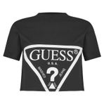 GUESS Kadın ADELE CROP TİŞÖRT Tişört (1'li paket), Siyah/beyaz, XS