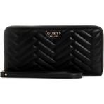 GUESS Kadın Anning Büyük Zip Çevresinde Cüzdan, Debriyaj, siyah, One Size
