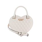 GUESS Kadın Atabey Kalp Çantası, Kırık beyaz, One Size