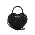 GUESS Kadın Atabey Kalp Çantası, Siyah, One Size