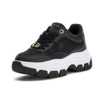 Guess Kadın Berrett2 Monogram Desenli Kalın Tabanlı Sneaker - Siyah 4221490