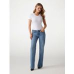 Guess Kadın Beyaz Slim Fit Logolu T-shirt