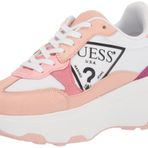 GUESS Kadın Calebb3 Sneaker, Beyaz/Pembe Çoklu, 37 EU