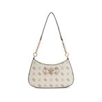 Guess Kadın Carrie Logo Omuz Çantası - Krem