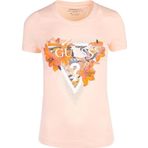 Guess Kadın Çiçek Logolu Steç T-Shirt