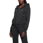 GUESS Kadın Eco Olympe Tam Fermuarlı Kapüşonlu Sweatshirt Sweatshirt, Jet siyahı, L