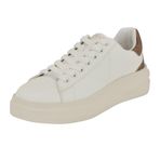 Guess Kadın Elbina Sneaker, Beyaz/Orta Kahverengi Logo 140, 36 EU
