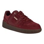 GUESS Kadın Inart Sneaker, Koyu Kırmızı Süet 600, 8