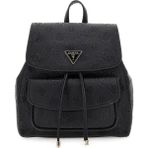 Guess Kadın Kabartma Monogram Desenli Sırt Çantası - Siyah 100% Poliüretan Malzeme ile Şık Tasarım