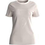 Guess Kadın Kısa Kol T-Shirt Krem Renk Düz Tasarım ile Şık ve Rahat Stil