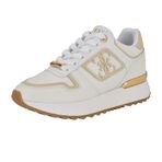 GUESS Kadın Koyaa Sneaker, Beyaz/Altın Çoklu 141, 35 EU