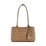 GUESS Kadın Meridian Satchel - Omuz Çantası (1'li paket), Latte Logosu, One Size, Meridian II Omuz Çantası