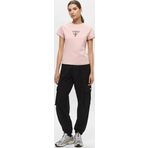 Guess Kadın Pembe Önü Logolu T-Shirt