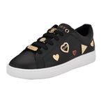 GUESS Kadın Runia Sneaker, Siyah 001, 9.5