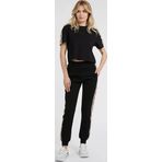 Guess Kadın Siyah Yanı Logolu T-Shirt