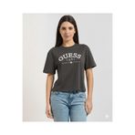 Guess Kadın T-Shirt, Arianna SS CN Boxy, Koyu Gri, S Beden