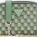 Guess Kadın Yeşil G Wave Geometrik Desenli Mini Çapraz Çanta