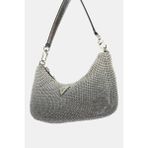 Guess Kadınzalina Taşlı Mini Omuz Çantası - Gümüş - Gri