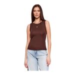 Guess Kayık Yaka Düz T-Shirt, S, 5003340731, Kahve, Kadın