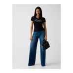 Guess Kısa Kollu Bisiklet Yaka Yazılı Kadın Siyah T-shirt W6RI24J1314-JBLK