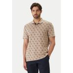 Guess Kısa Kollu Tamamı 4g Jakarlı Polo Yakalı Erkek Bej Polo T-Shirt M6GP04K3073-FMAZ