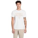 Guess Kısa Kollu Temel Boyalı Üçgen Logolu T-Shirt, M, P69513S5780, Beyaz, Erkek