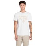 Guess Kısa Kollu Temel Boyalı Üçgen Logolu T-Shirt, XL, P69513S5780, Beyaz, Erkek
