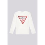 Guess Kız Çocuk Beyaz Tişört Uzun Kollu Günlük Tarz %95 Pamuk %5 Elastan - 7 Yaş