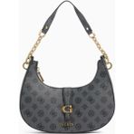 Guess Kuba Top Compartment Monogram Omuz Çantası - Siyah
