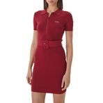 Guess Laurene Slim Fit Kemer Detaylı Fermuarlı Polo Yaka Triko Elbise V6RK08Z4642 Bayan ELBİSE V6RK08 Z4642 G5B7