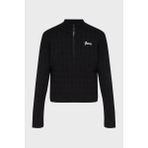 Guess Lavinia Regular Fit Yarım Fermuarlı Dik Yaka Örgü Kazak V5BR02Z0572 Bayan Kazak V5BR02 Z0572 Jblk - Siyah - XL