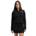Guess Lavinia Regular Fit Yarım Fermuarlı Dik Yaka Örgü Kazak V5BR02Z0572 Bayan KAZAK V5BR02 Z0572 JBLK