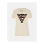 Guess Leo Kadın Krem Slim Fit T-Shirt W5BI28J1314-A115