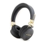 Guess Lisanslı Tasarım Kablosuz Kulak Üstü Kulaklık – Metal Logo Detaylı, PU Deri Ayarlanabilir Kafa Bandı, Yüksek Ses Kalitesi, Uzun Pil Ömrü, Compatible with Tüm Bluetooth Cihazlar (Siyah)