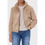 Guess Ls Mn Suede Regular Fit Dik Yaka Örgü Detaylı Ceket M5BR79Z5570 Erkek Ceket M5BR79 Z5570 F13Q - Vizon - 2XL