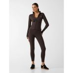 Guess Margot Uzun Kollu Fermuarlı Aktif Kadın Kahverengi Ceket V6RP15KD952-A10K - XS