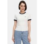 Guess Marıgold Rıb Ss Tee Kadın Beyaz T-shirt V5gp08kcrn2-g011