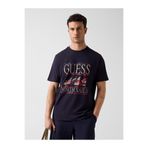 Guess Marina Erkek Regular Fit T-Shirt, Lacivert, M Beden